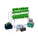 Kit Hidropónico N2 NFT Sistema para 32 Plantas, Jardín Interior Completo con Nutrientes, Semillas y Accesorios