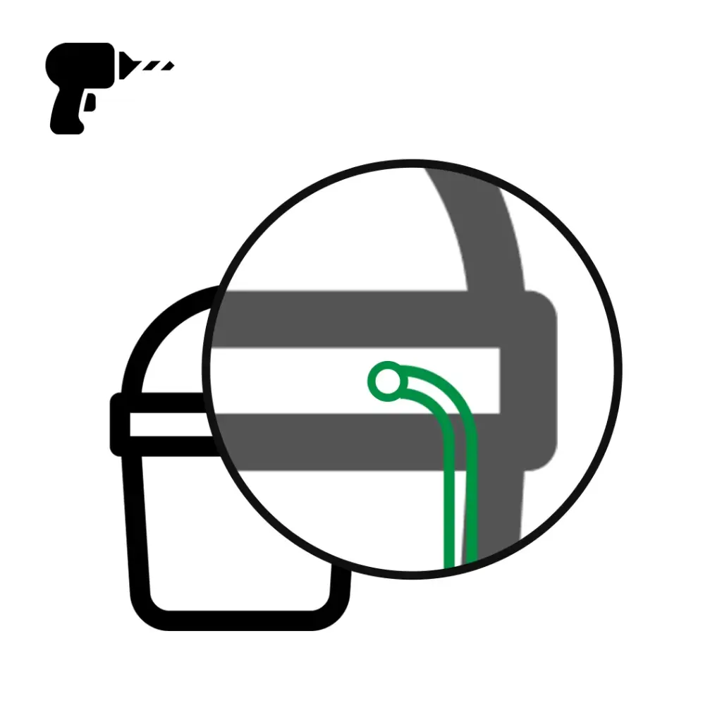 Orificio para manguera de aire (servicio)