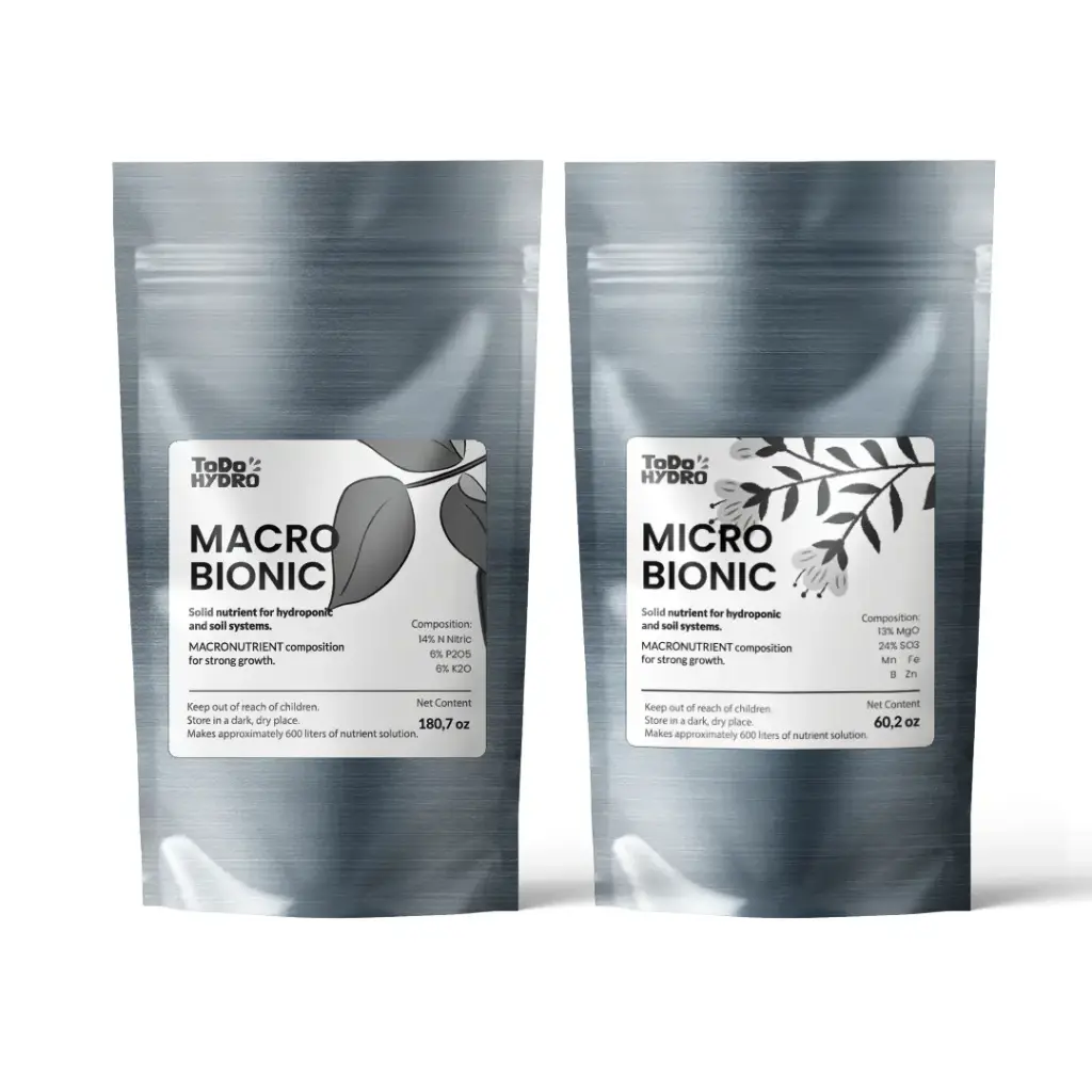 ToDo Hidro Macrobionic y Microbionic, Nutriente sólido en dos partes (Rendimiento 600 Litros)