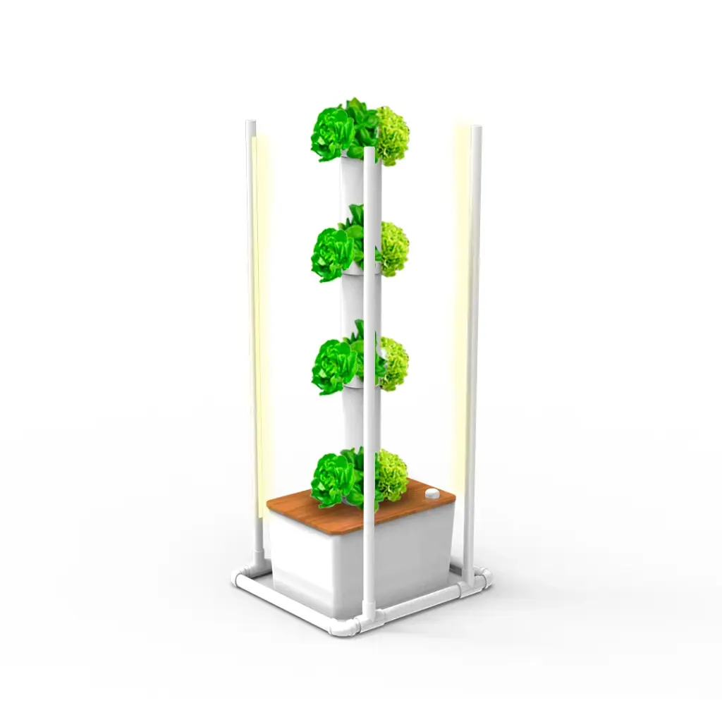 Kit Hidropónico N6W Sistema de Torre para 20 Plantas, Jardín Interior Completo con Nutrientes, Semillas y Accesorios (No)